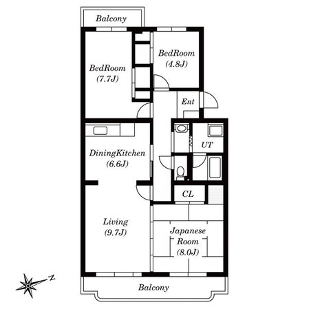 メゾンベルウッドの物件間取画像